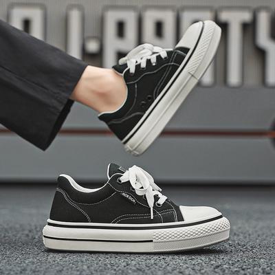 Canvas Herrenschuhe Sommer Atmungsaktiv 2026 Neuer Trend Vielseitig Lässig Hässlich Niedlich Board Schuhe Großzehe Dicke Sohle Trendige Schuhe