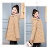 Women Thick Hooded Mid Length Cotton Padded Winter Coat