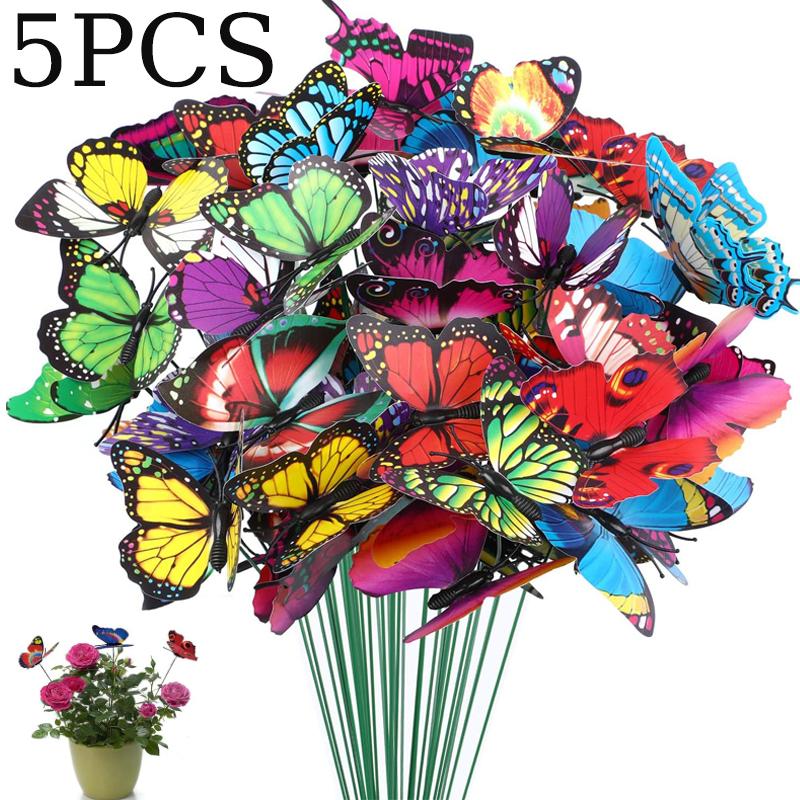 

5-50 шт. Водонепроницаемый Сад с бабочками Двор Кашпо Композиция из цветов с бабочками Красочные бабочки Уличный декор Декор для цветочных горшков