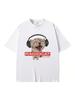 Cat Cartoon Printing Tee-Shirt Cute Graphic Clothing For Girls Cotton Comfortable Soft Spring T-Shirts Women Tees Tops