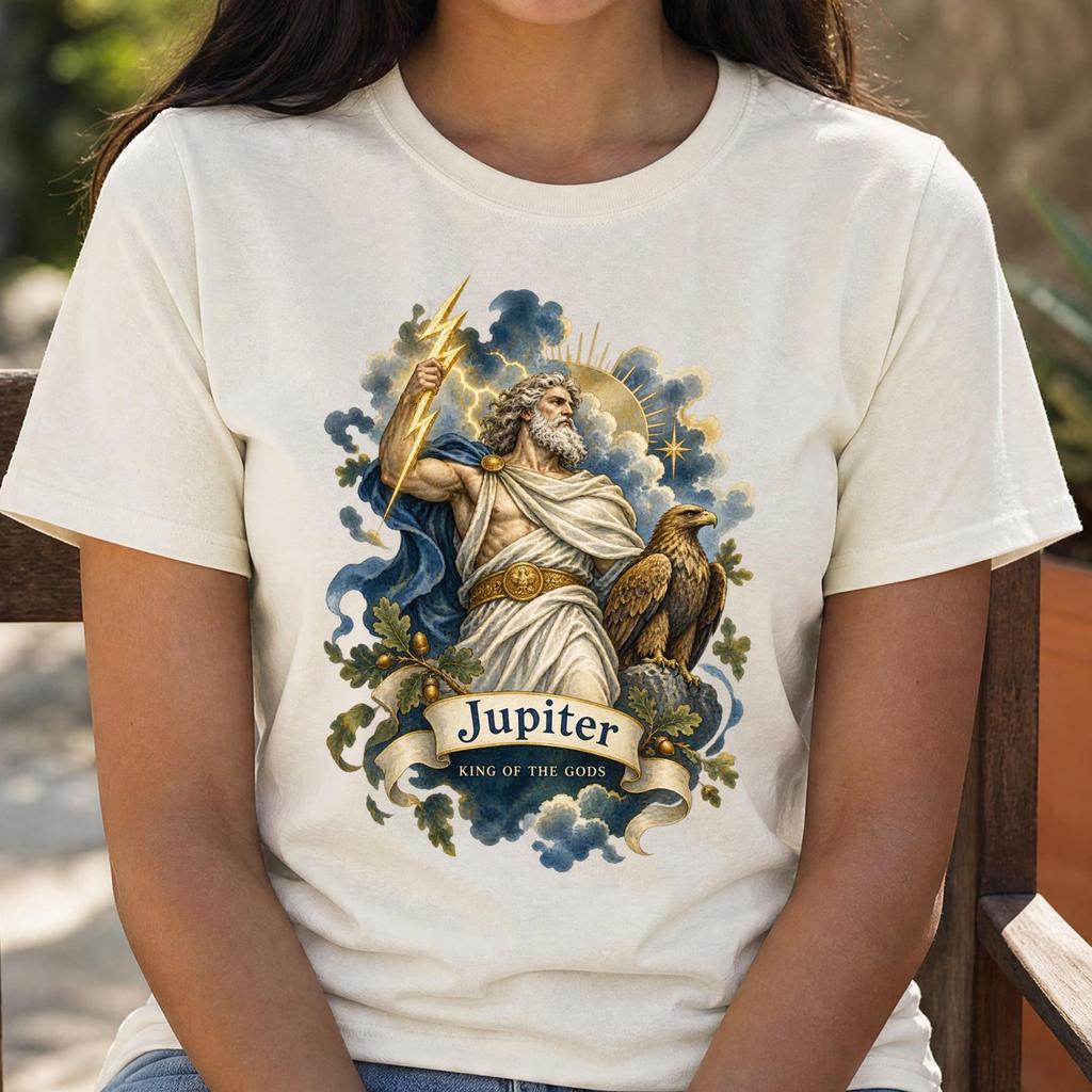 Tarot Jupiter Shirt - Front or Back Print - Mythology Gift