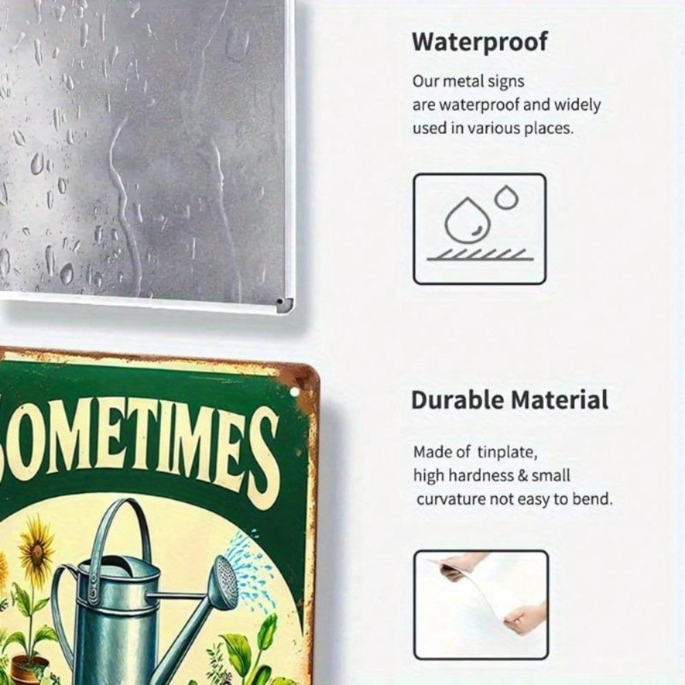 Vintage Metal Sign Garden Wall Decor Weather Resistant Yard Art Home