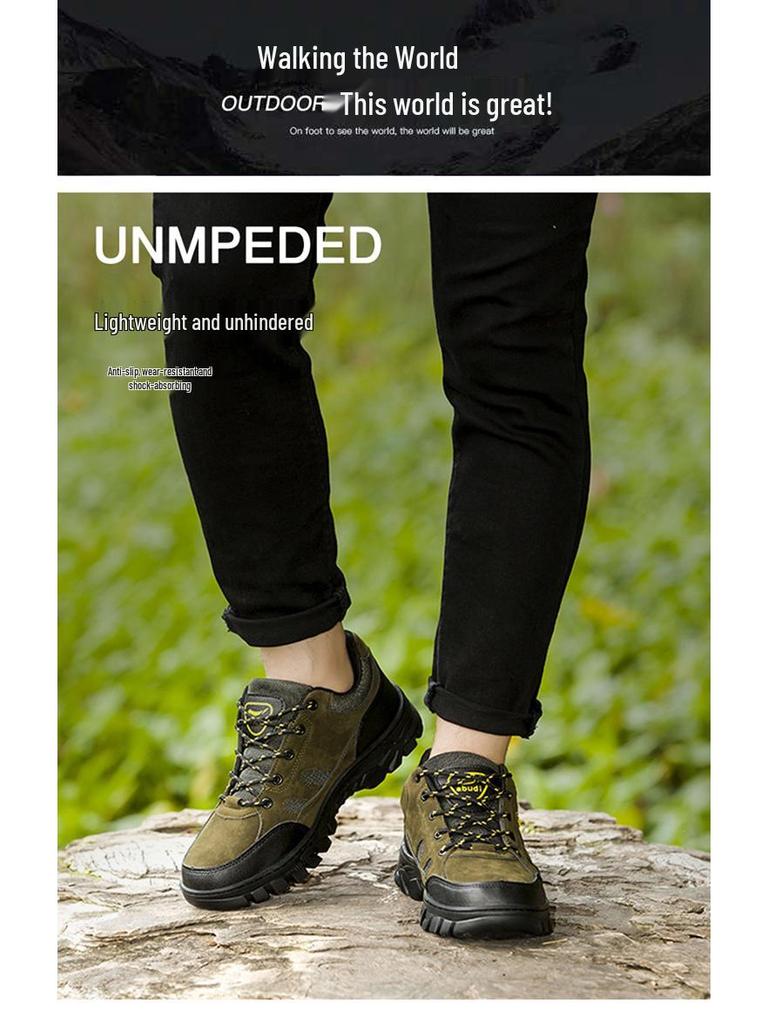 Men's Outdoor Hiking Sneakers - Trendy Autumn Workwear Safety Shoes