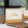 Premium Papier 2026 Tischkalender Beschreibbares Memo Stehender Klappkalender Zeitmanagement