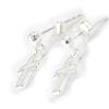 Les Trésors De Lily [I8082] - Silver 'Cross' Earrings (rhodium-plated) - 16x6 Mm