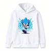 Kids Boys Girls Casual Pullover Hoodie, Cute Blue Speed Hedgehog Print Warm Lightweight Long Sleeve Hooded Sweatshirt for Daily Wear School