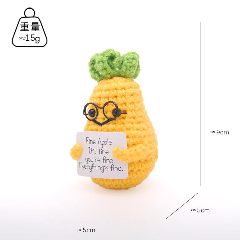 Crochet Emotional Support Crochet New Knitted Positive Animal Funny Gifts for Friend Table Bookshelf Decoration