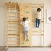 Children's Wooden Indoor Climbing Frame & Sensory Training Wall with Swedish Ladder