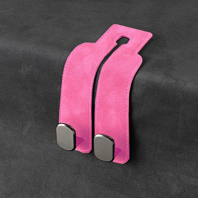 Car Seat Back Hook – Creative Suede-Finish Leather – Rear-Seat Storage & Organizer – Compact Interior Hook