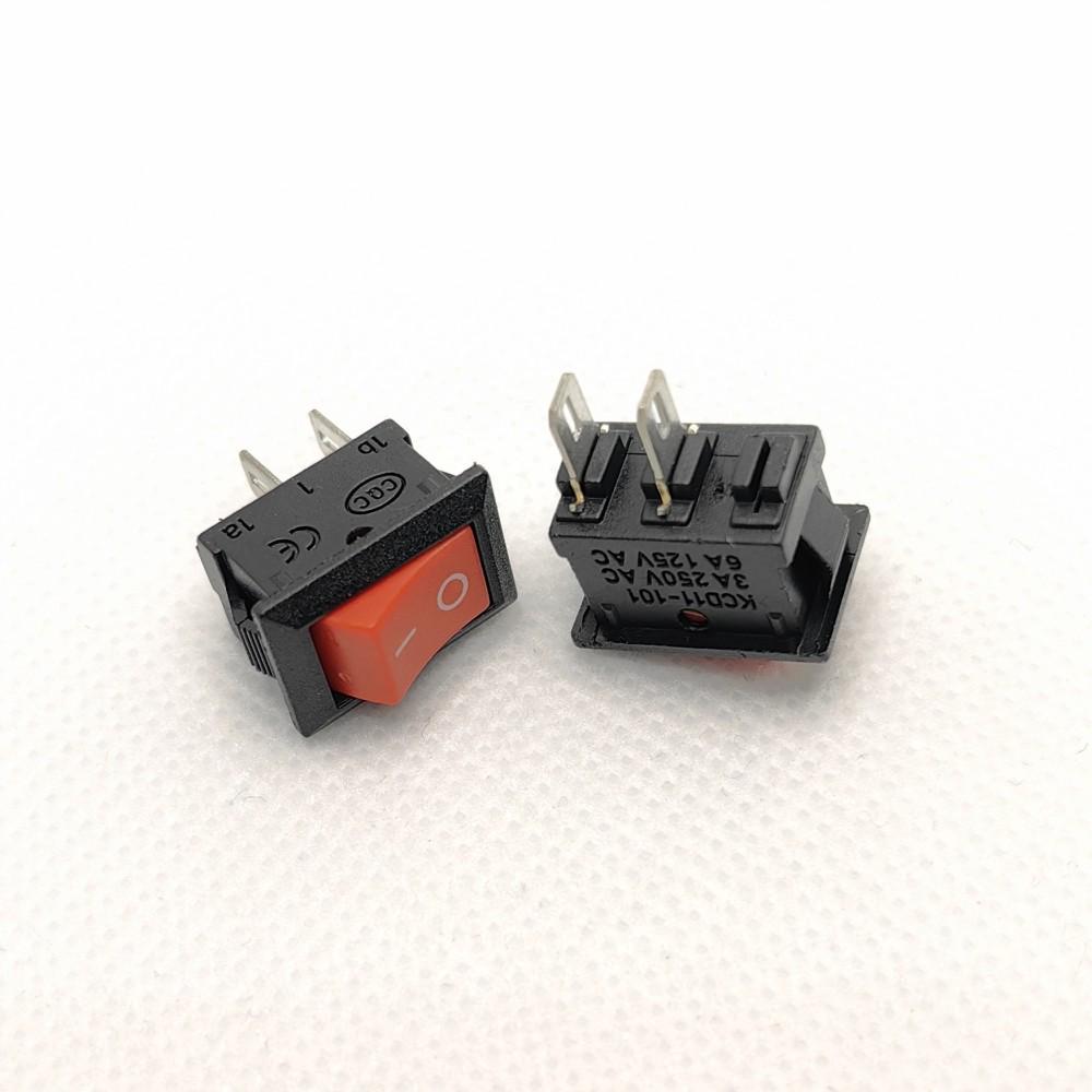 

KCD11 Rocker Switch, 10x15mm, 2-Pin, 2-Position, 3A/250V, Black/Red/White