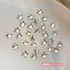 1Box 30Pcs Sparkling Pentagram Zircon Nail Charm Cute Minimalist Flatback Rhinestone 3mm Multi Color Mini Star Gem Nail Part