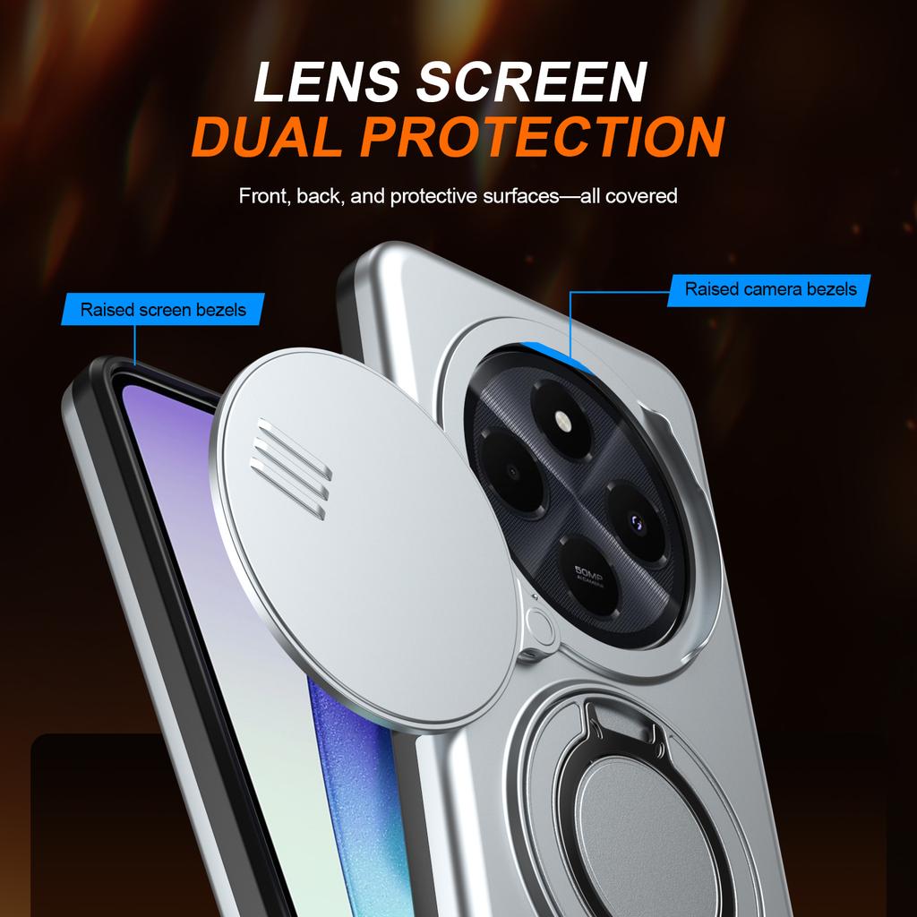For Redmi Note 14 Pro Plus Armor Shockproof Magnetic Ring Stand Holder Phone Case For Redmi Note 14 Pro 4G 5G 14C Cover