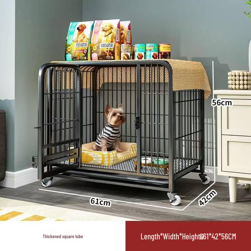 Indoor Dog Cage with Toilet for Medium to Large Breeds - Border Collie, Golden Retriever, Bichon
