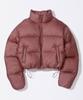 SCULPTOR Matte Cropped Puffer Down Plum Red