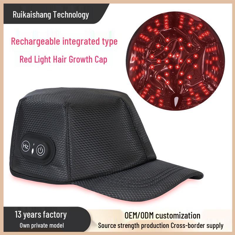 Rechargeable Red LED Hair Growth & Health Cap - 100 LEDs, Three-Speed Adjustment