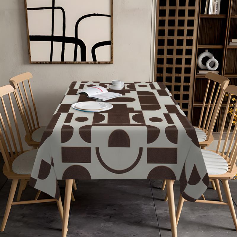 One modern abstract geometric pattern tablecloth, tablecloth for dining room and living room.zyc