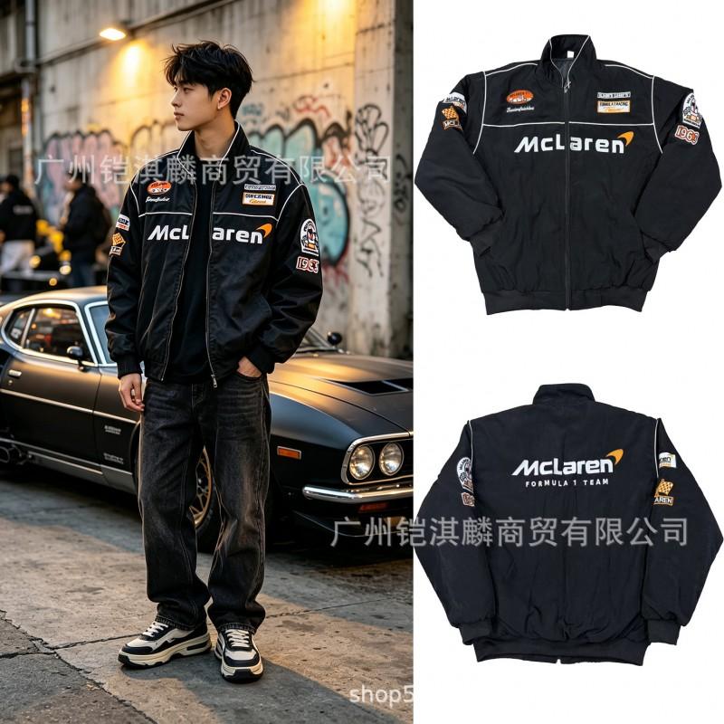 Gruba Bawełniana Haftowana Kurtka Motocyklowa Unisex Ciepła Odzież Wierzchnia Sporty Rowerowe
