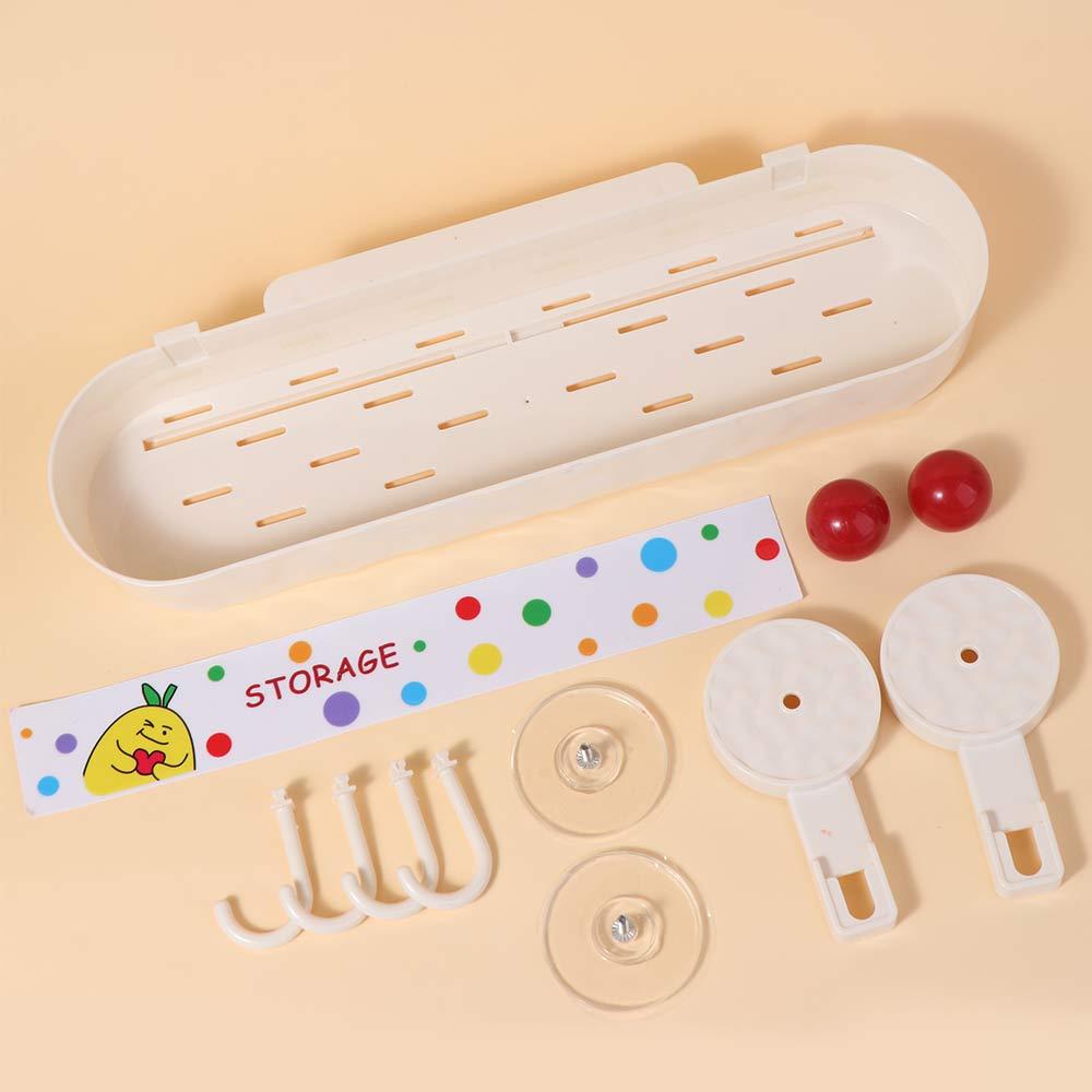 Plastic Suction Cup Storage Rack Cartoon Makeup Organizer Cosmetic Storage Box  Kitchen