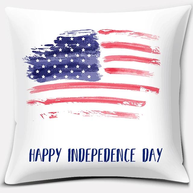 American Independence Day Series Love Usa Printed Square Home Decoration Pillowcase Cojines Decorativos Para Sof Akcesoria Kuch