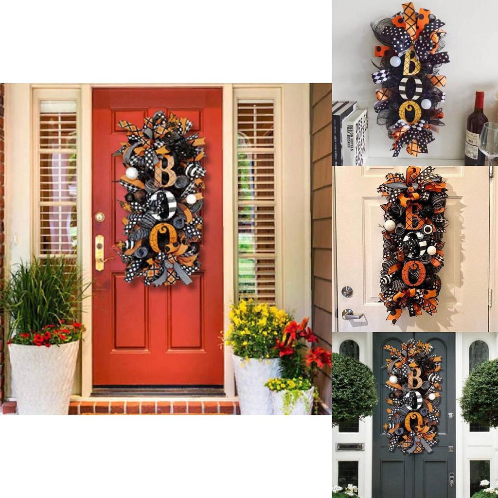 Gruselige Kürbis Halloween Kranz Türhänger Dekoration Hofornament