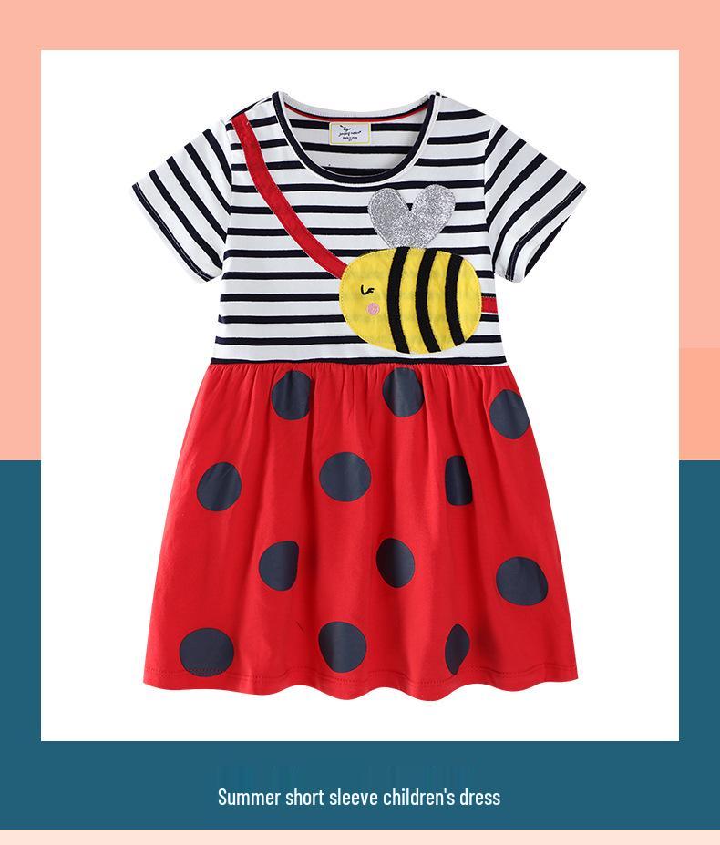 Sweet Cotton Embroidered Girls' Summer Dress 2026 - Toddler & Child Princess Skirt