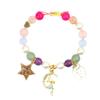 Lightweight Adjustable Chain Bracelet With Sparkling Star Elf Charm Faux Pearls Design For Casual Party Occasions
