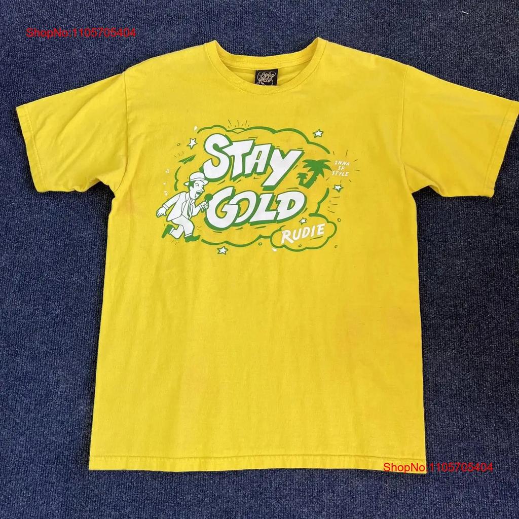 Vintage Benny Gold Rudie T Shirt Unisexs Medium Yellow Stay Vintage Slightly Unisex Stylish
