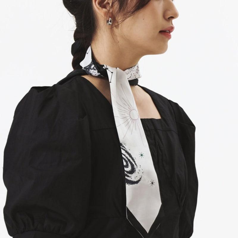 ONSZ Black and White Universe Twilly Scarf