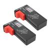 2PCS Pointer Type Battery Tester Portable Button Cell Level Checker for for AA AAA 1.5V 9V
