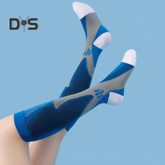 1 Pair Unisex Sport Socks Compression Yoga Socks Knee Length Long-tube High Elasticity Wrapping Anti-slip Socks Warmth Stockings for Daily Life