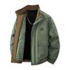 Autumn Winter Men's Stand Collar Workwear Cotton Padded Jacket Outdoor Sports Windproof Warm Cotton Coat Menswear
