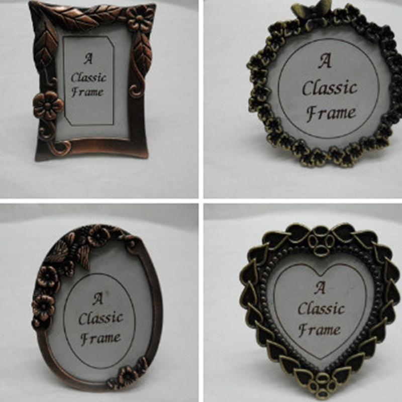 Set di 4 Mini Cornici per Foto Retrò 1 pollice Piccola Cornice per Foto in Metallo Antica Piccola Cornice per Foto Decorazioni Artistiche per Galleria Regalo