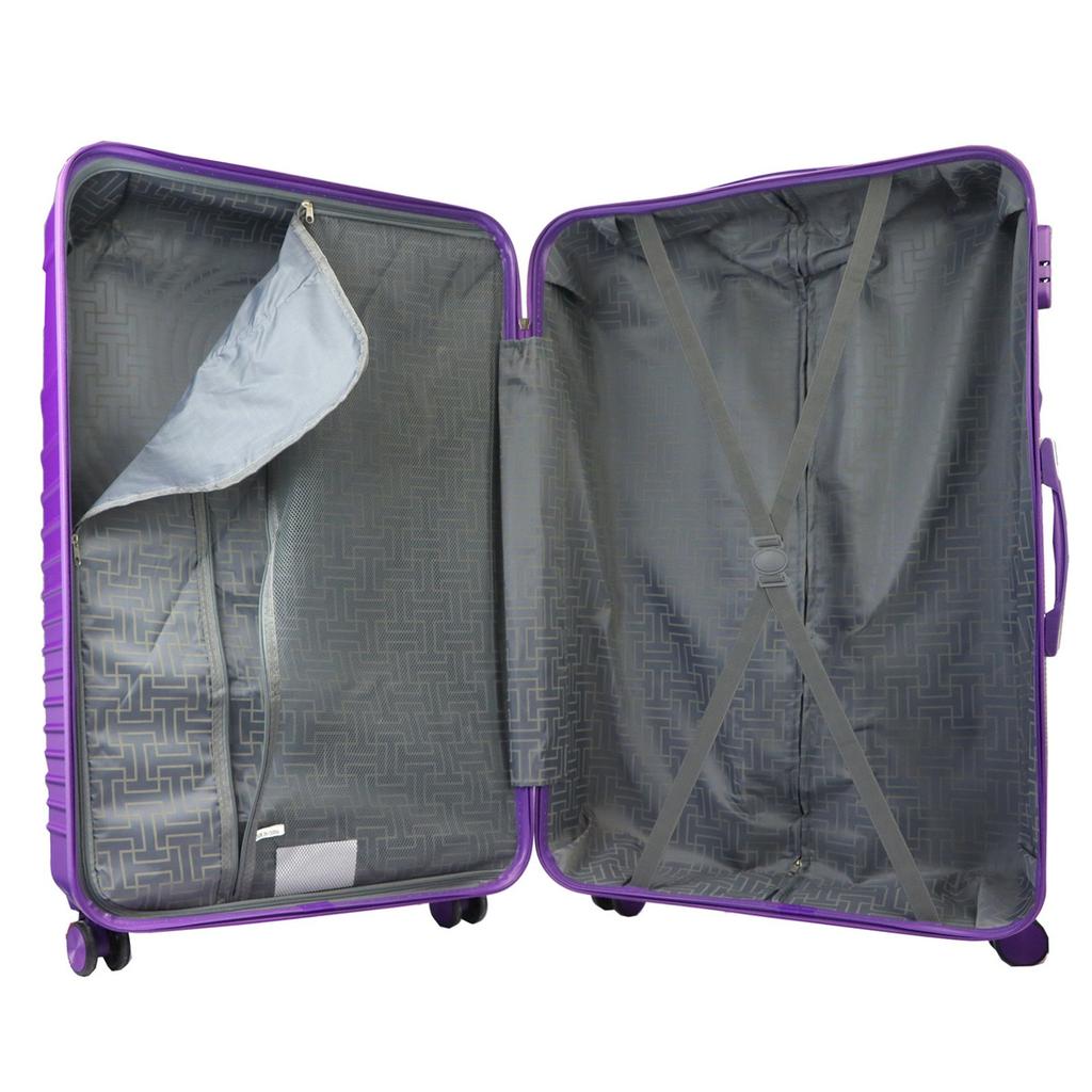 Mocna męska walizka z tworzywa ABS Leonardo da Vinci 3036-1 S32 (S036)