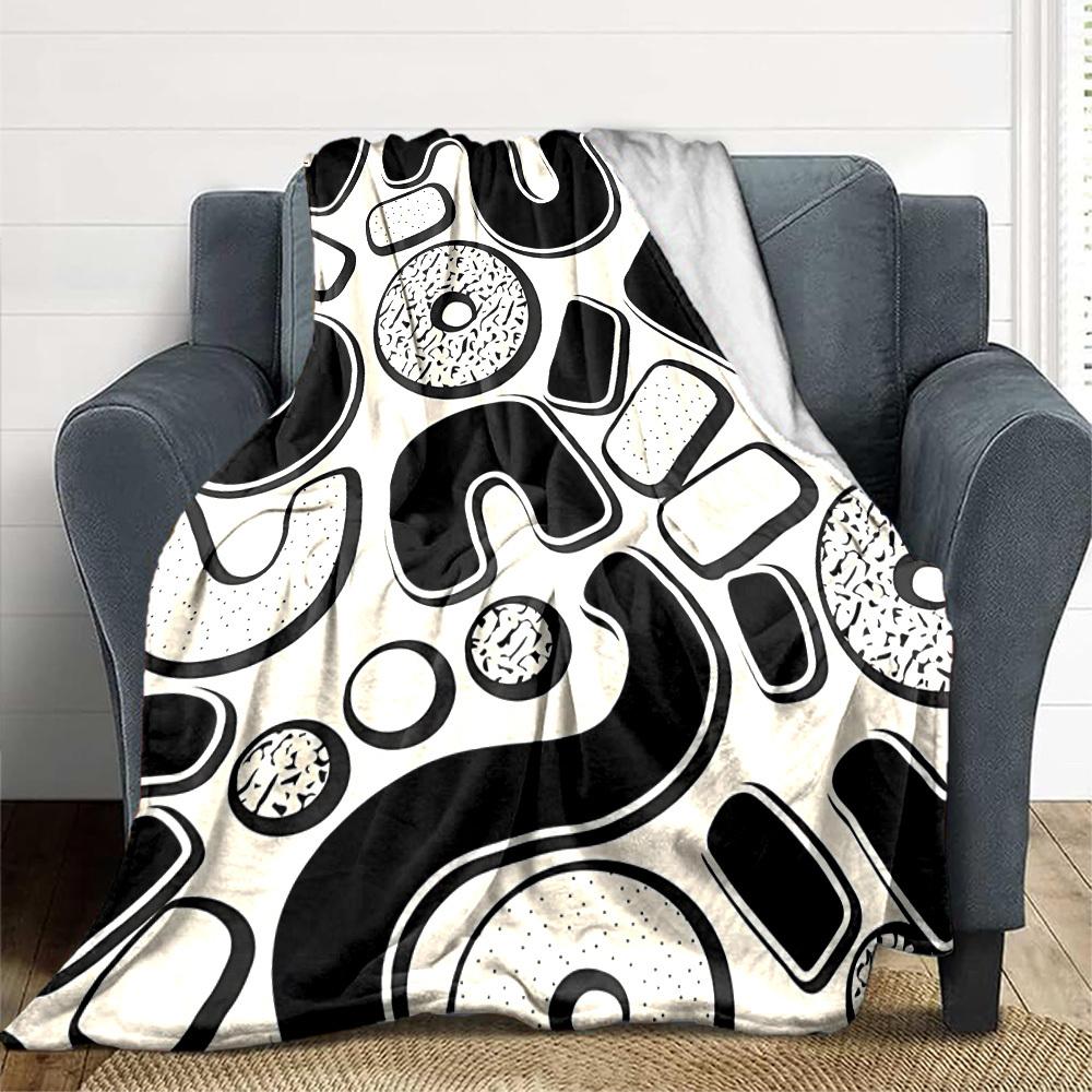 1pc Abstract Patterns Blanket Warm, Cozy, And Soft, Suitable for Sofas, Beds, Cars, And Office Use.Perfect for Camping And Travel, Making It a Great G