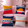 Pikpaka Cute Pink R-Repsol Petrleos Cushion Cover Plush Fabric Soft Double-Sided Printed Sofa Warm Winter Home Gift Pillow Cover