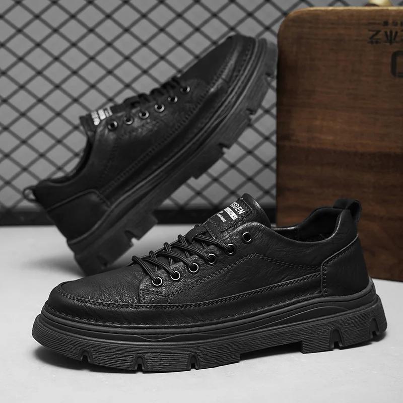 Fashion Luxury Brand Male Oxfords Footwear Lace-Up Classic Men Shoe Wedding Leather Fashion Business Shoes Men All-match Zapatillas Male