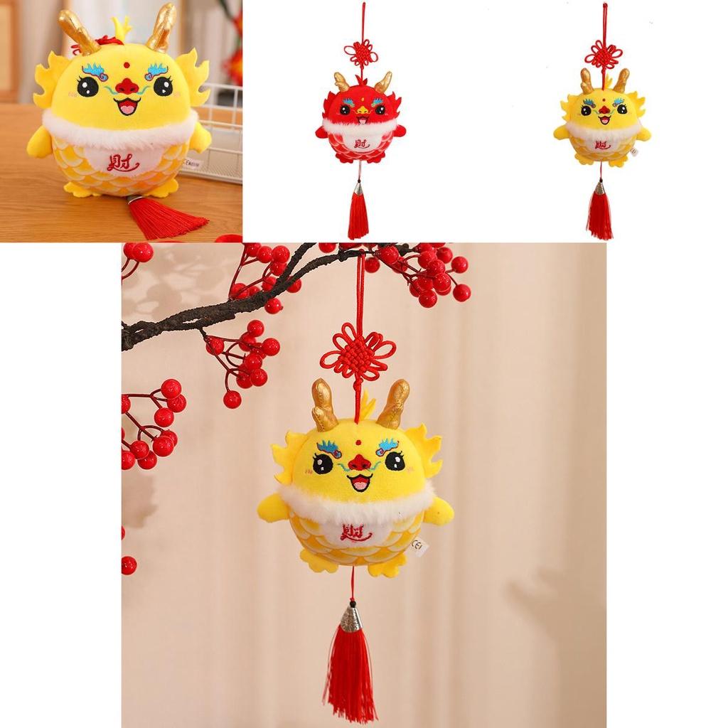 Good Luck Dragon Plush Toy Mascot Doll Red Fortune Dragon Pendant Gift Doll