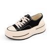 Sneakers Women New Canvas Retro Flats Thick Soled Lace-Up Spring Autumn Lady Handmade Flat Casual Shoes Women