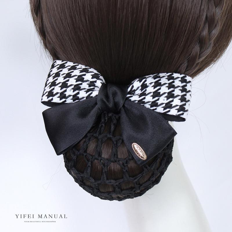 Hair Flower Hair Network Female Nurse Bank Professional Updo Flight Attendant Work Network Bag Hotel Bow Hair Clip Hair Accessory Hair Accessories