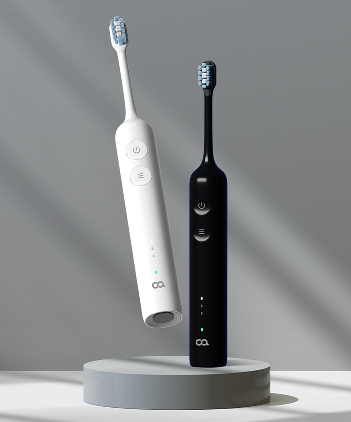 Dentiswing electric toothbrush, left and right rotating, sonic, fine-bristle vibrating toothbrush white