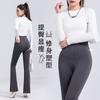 High-Waisted Stretchy Flared Leggings Women With Zipper Pocket Slim Fit Yoga Pants Wear