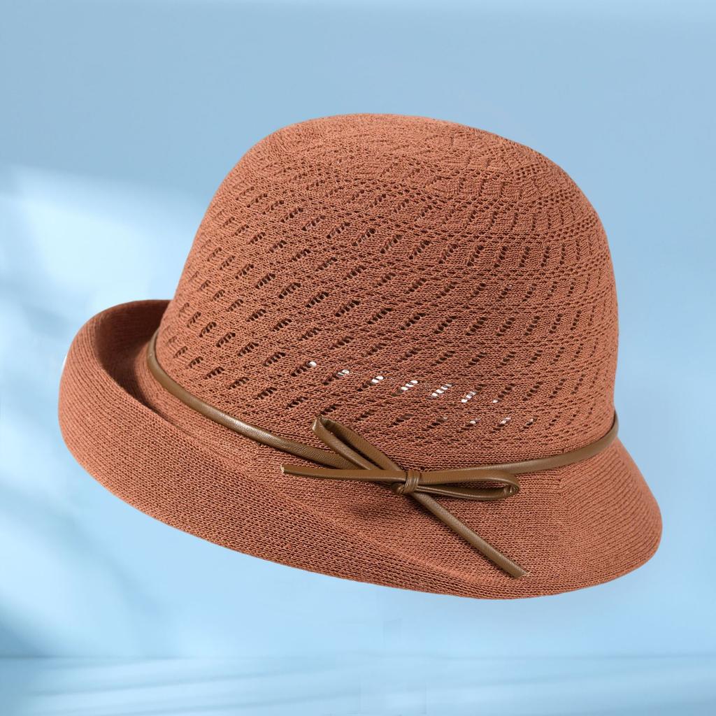 Summer breathable woven sun hat new fashion upturned brim foreign style mother hat summer sunscreen hat women