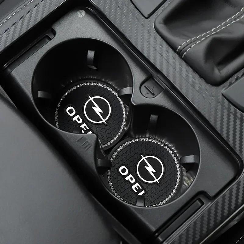 AAHG1 Car Non-slip Water Cup Pad Diamond Rhinestone Bling Decoration For Opel Astra Insignia Mokka Zafira Corsa Vectra Antara Meriva