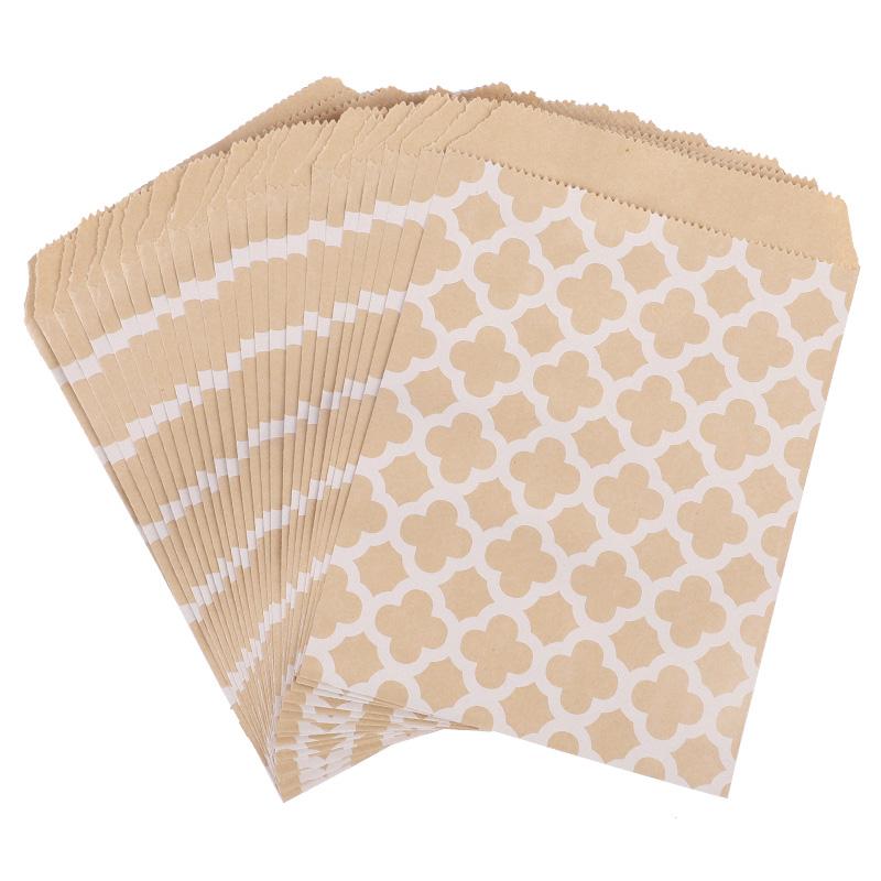 25/50pcs 13x18cm Kraft Paper Candy Cookie Bags Wedding Favors Thank You Gift Packing Bag For Guest Birthday Party Decor Supplies