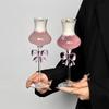 Creative bow champagne glass ins Korean glass goblet
