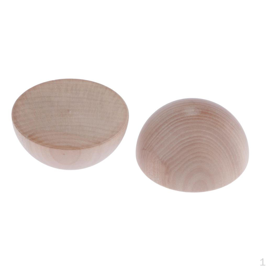 craft Balls - Unfinished Wooden Ball – 2.95inch, 2 Pack