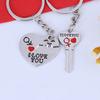 2Pcs/Lot Heart-Shaped Keychain Couple Valentine'S Day Lover Gift Secret Love