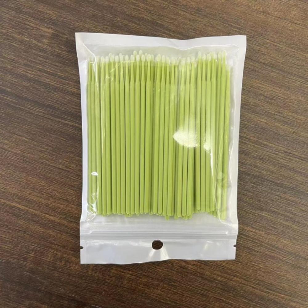 100PCS Disposable Eyelash Cleaning Brush Lip Brushes Micro Cotton Swab Eyelash Extension Individual Lash Removing Makeup Tool