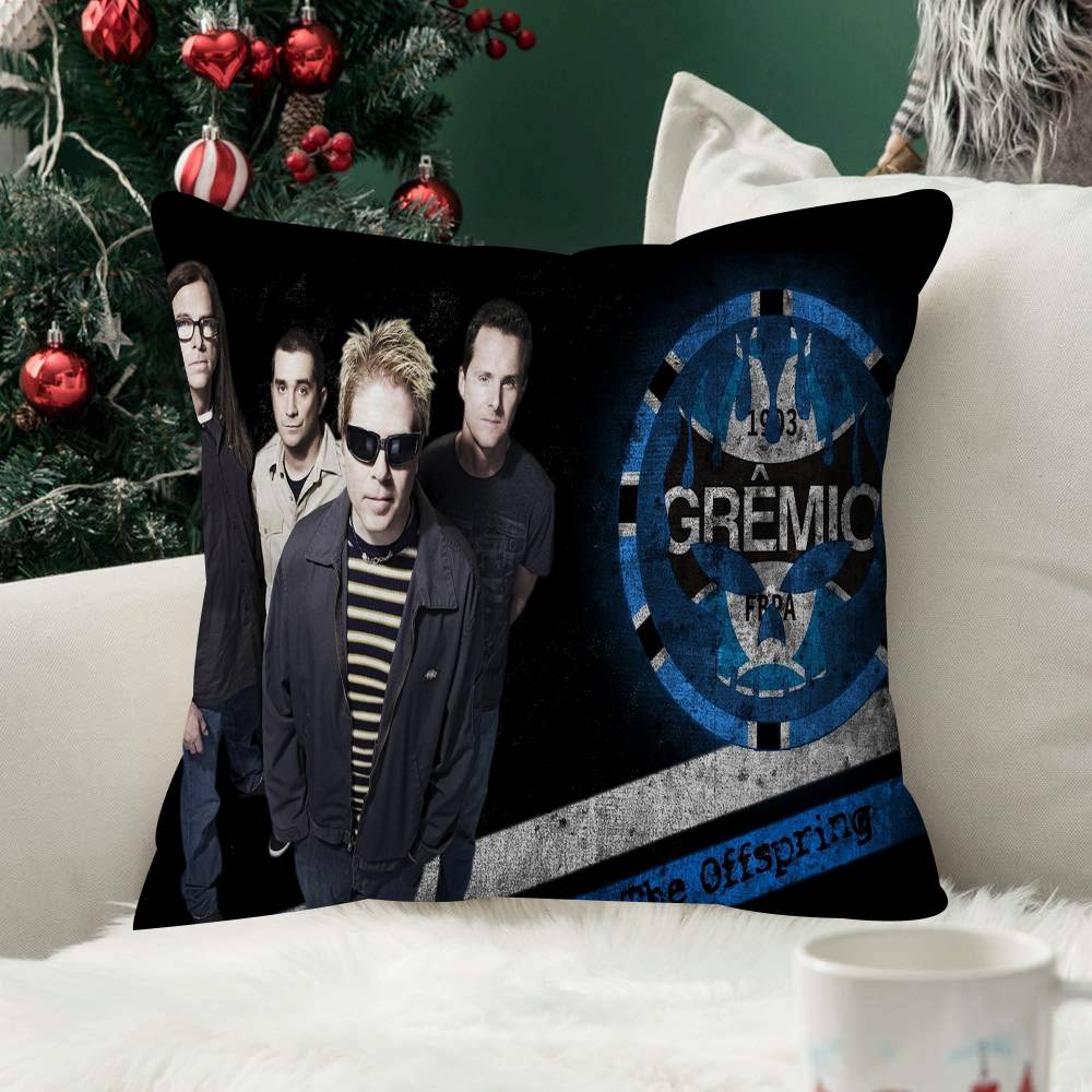 Pop Punk Band TThe OffspringS Print Throw Pillow Case Cushion Covers for Home Sofa Chair Decorative Pillowcases