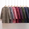 Womens Lightweight Down Coat Mid-Length Round Neck Solid Color Outerwear Winter